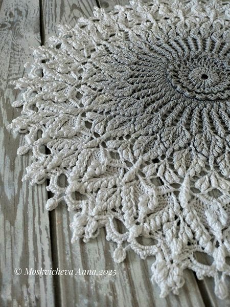 [Вязание] Рельефная салфетка "Джейн" [Анна Москвичева]
