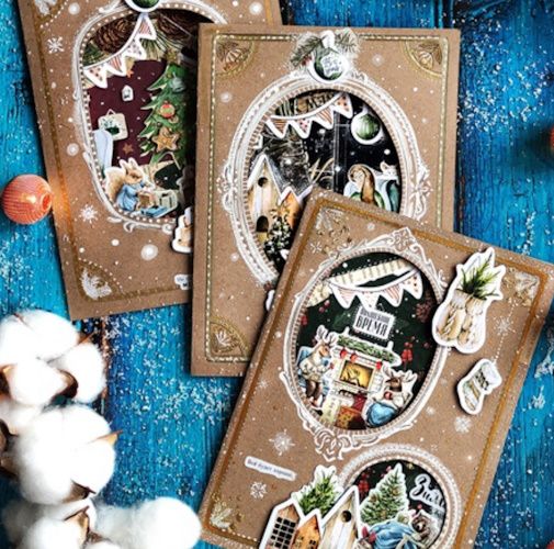 Уроки коллажа: Винтажные открытки, Тёплые открытки, Фигурное катание [Lil School] [Лариса Лебедева]