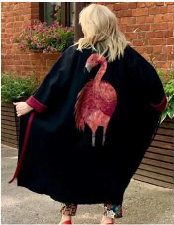[Валяние] Пальто с фламинго [Felt-club] [Юлия Хабарова]