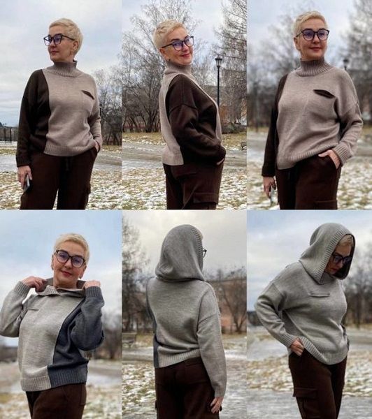 [Машинное вязание] Джемперы "Сладкая парочка" [Ольга Юрьева]