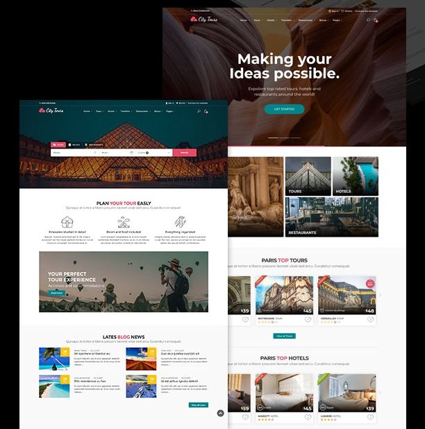 [HTML] CityTours - шаблон сайта о путешествиях и отелях [ansonika]