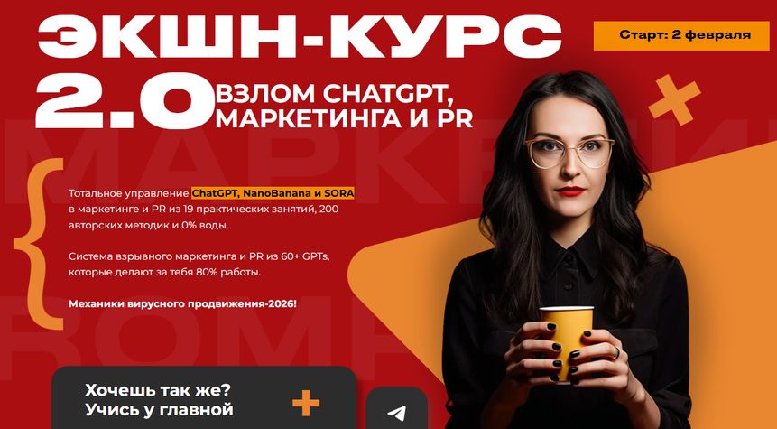 Экшн-курс 2.0 Взлом Chatgpt, маркетинга и PR [Тариф Весь Экшн] [Наталья Нагорнова] [Повтор]