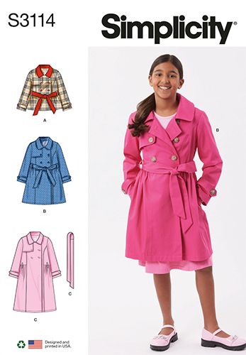 [Выкройки] Выкройка детского тренча, три варианта длины [Simplicity]