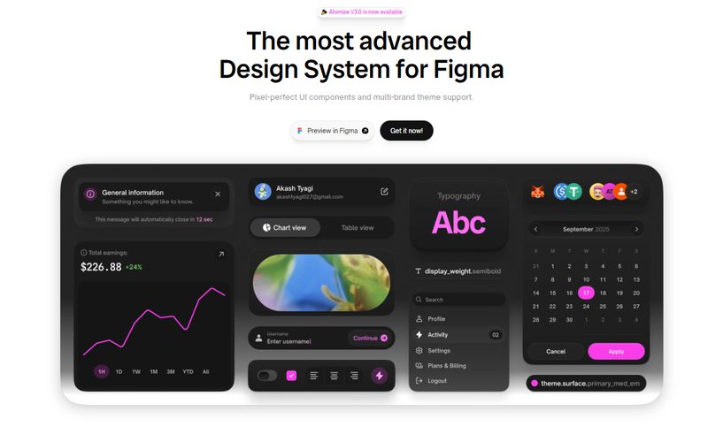 Atomize v3.0 – Дизайн-система для Figma [Тариф Pro] [Atomizedesign]