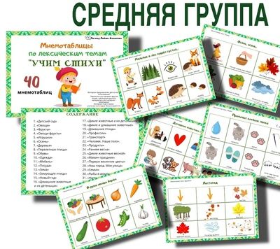 [Любовь Филиппова] Мнемотаблицы. Учим стихи по лексическим темам. Средняя группа (2026)