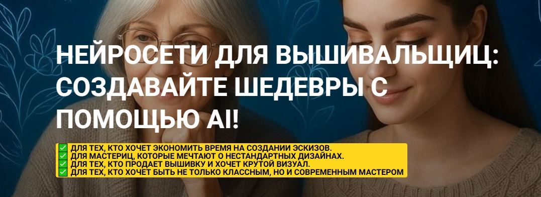 Нейросети для вышивальщиц. Создавайте шедевры с помощью AI [Алена Самойлова]