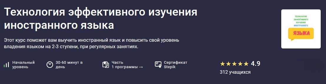 Технология эффективного изучения иностранного языка [stepik] [Aiva Altynova]