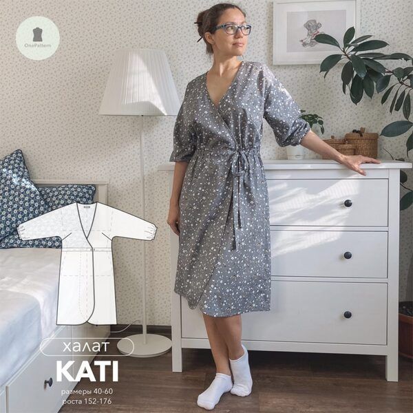 [Выкройки] Халат Kati. Размер 40-60. Рост 164 [OnePattern]