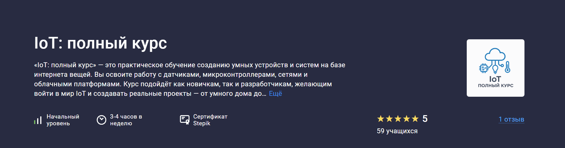 IoT: полный курс. [stepik] [IT Master]