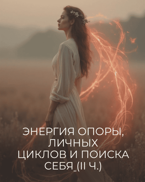 Энергия опоры, личных циклов и поиска себя. II часть трилогии Сексуальность 2.0. Сытая Женщина [Катя Баллеста]