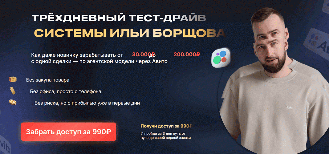 Авито. Трёхдневный тест-драйв системы [Илья Борщов]