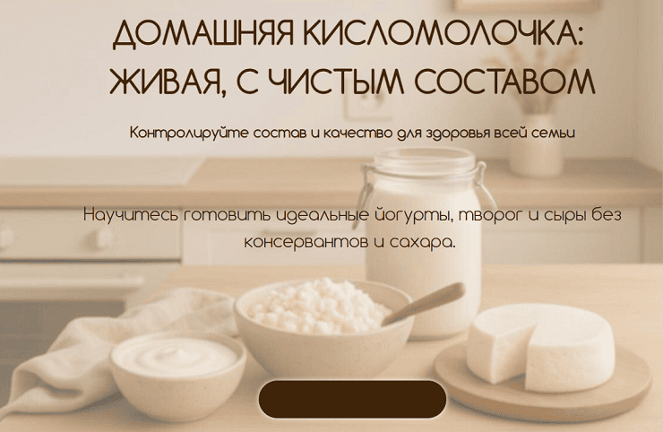 Домашняя кисломолочка: живая, с чистым составом [Фермент Лаб]