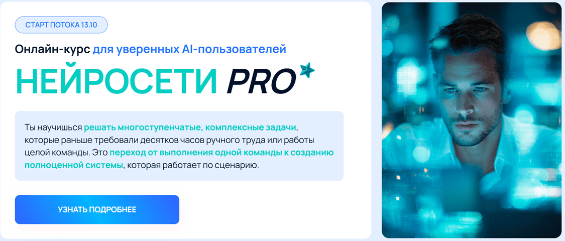 Нейросети PRO. Онлайн-курс для уверенных AI-пользователей [Тариф AI-Стратег] [Zerocoder]