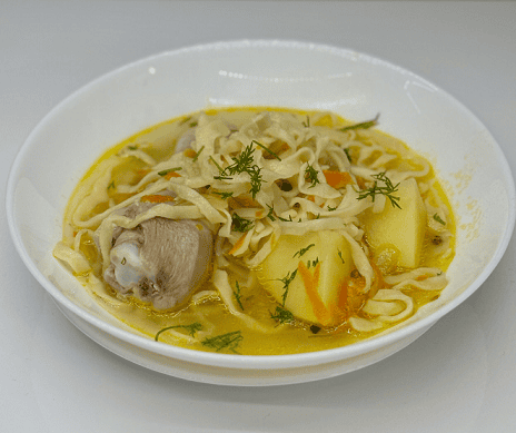 Куриный суп с яичной лапшой [Мария Манахова]