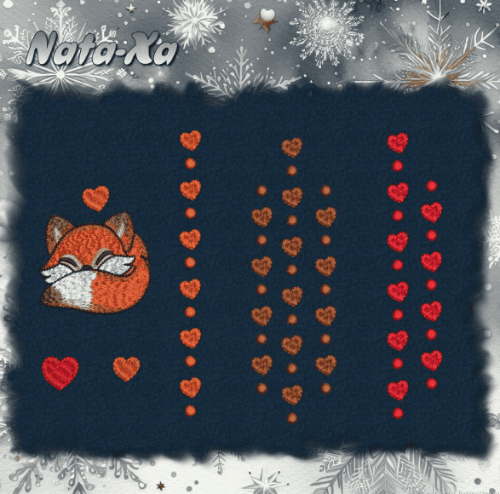 [Вышивание] Дизайн машинной вышивки "Лисонька" (набор) [Наталья Шестакова]