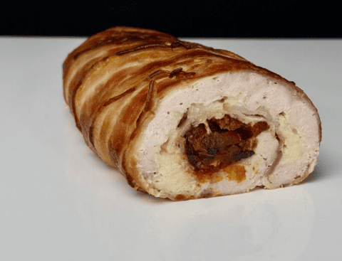 Рулет с куриным филе, брынзой и томатами [Мария Манахова]