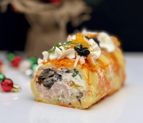 Салат в рулете по-министерски с копченной курочкой [Мария Манахова]