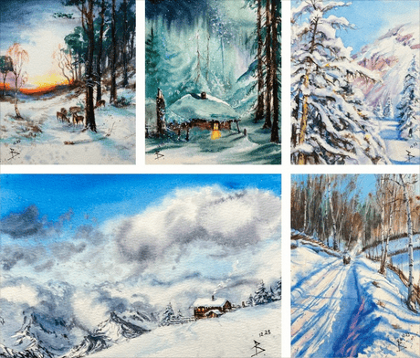 Старые мастера: снежные истории [Школа рисования "Беркана"] [Кира БондаревСтарые мастера: снежные истории [Школа рисования "Беркана"] [Кира Бондарева]