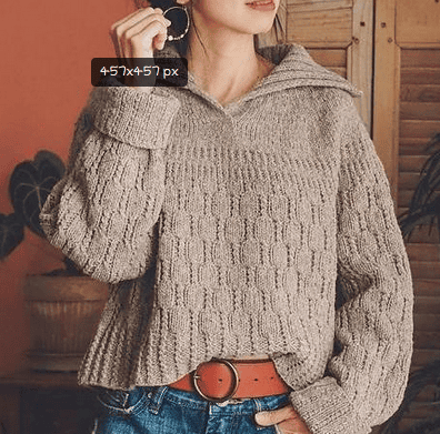 [Вязание] Пуловер с воротником поло Erin, вязаный спицами сверху [Вяжи.ру] [Айрин Лин]