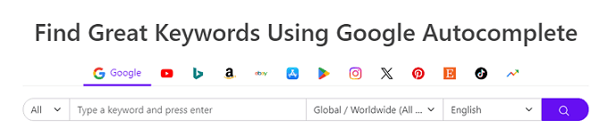 Сервис подбора трафиковых ключевых слов в Google, Youtube, Bing, Amazon, Ebay, App store [pro plus №85 на 1 месяц с 01.01 2026] [keywordtool.io]