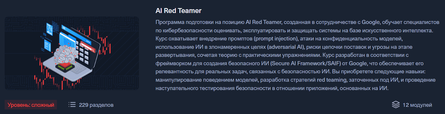 AI Red Teamer: редтиминг систем на базе ИИ (часть 1/2025) [HTB Academy]