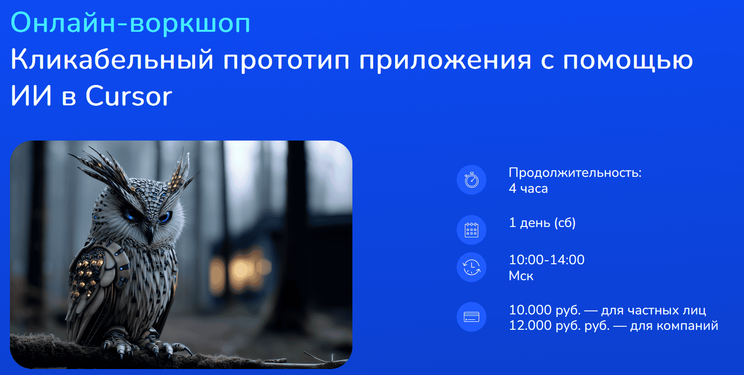 Кликабельный прототип приложения с помощью ИИ в Cursor [Systems.Education] [Ксения Теселкина]