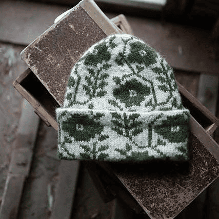 [Вязание] Красивая теплая шапка жаккардом Blomstra [Вяжи.ру] [Кайса Вуорела]