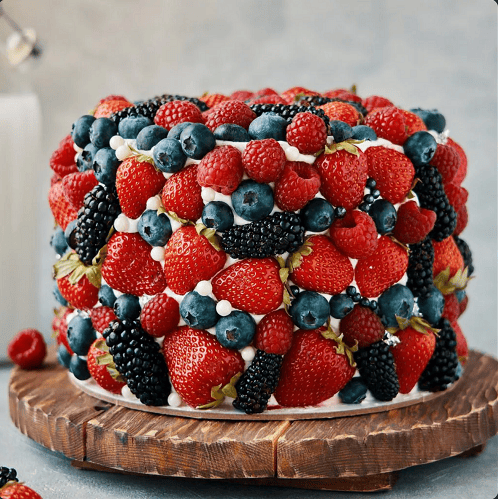 Торт Fruity Bloom - летний десерт с клубникой, манго и маракуйей [konfect] [Ксения Нохрина]