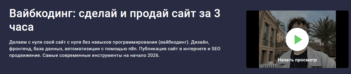 Вайбкодинг: cделай и продай сайт за 3 часа [Stepik] [Владислав Терзи, Алерон Миленькин]