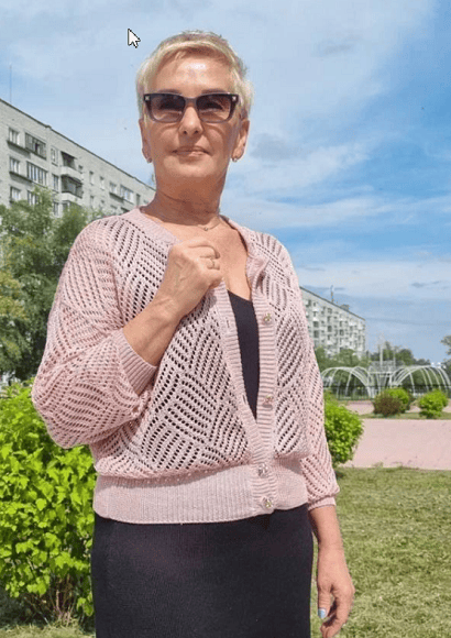 [Машинное вязание] Ажурный Бомбер [Ольга Юрьева]