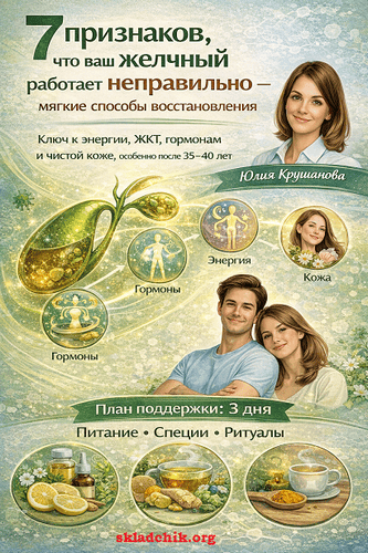 7 признаков, что ваш желчный работает неправильно — и мягкие способы поддержки [Юлия Крушанова]