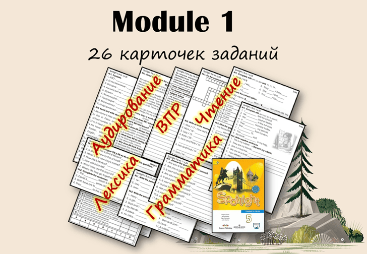 Spotlight 5. Module 1. Карточки заданий. Дополнительные упражнения [Вера Филимонова]