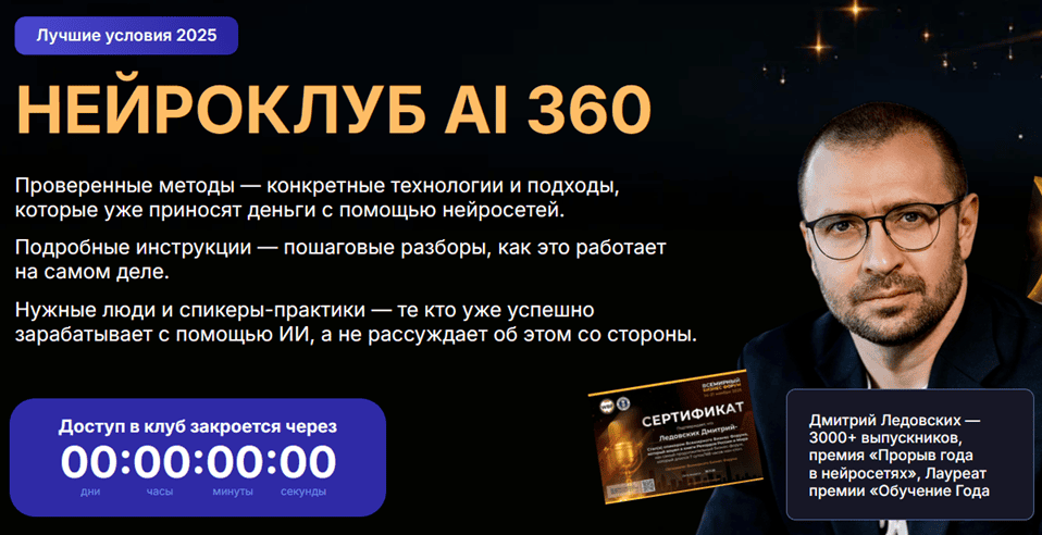 Нейроклуб AI 360 (1 месяц) [Дмитрий Ледовских]
