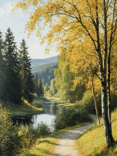 Осенняя тропа [Рисуем дома] [Ирина Шпакова]