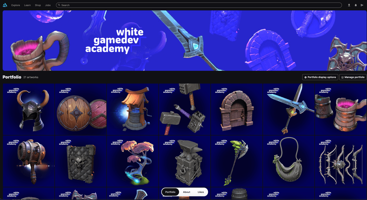 Стилизованные элементы игрового окружения / Industry entry for 3D artist [White Gamedev Academy]