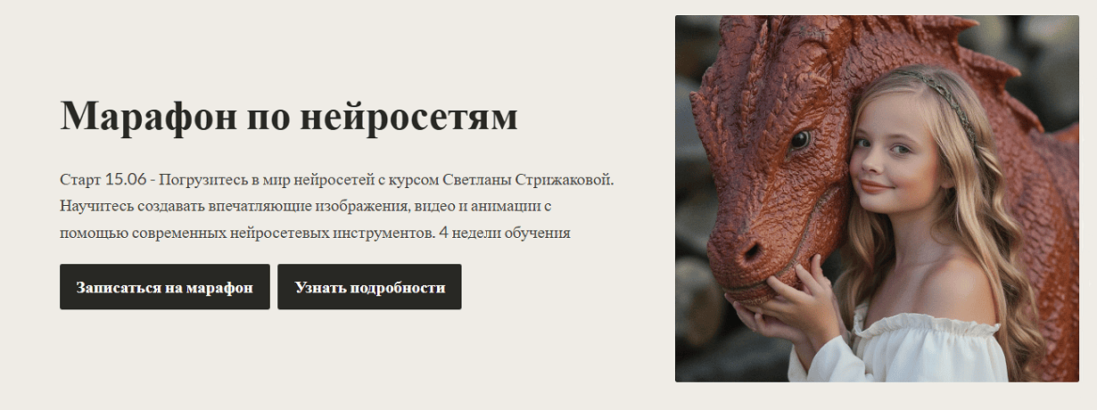 Марафон по нейросетям [Стандартный пакет] [Светлана Стрижакова]