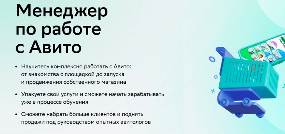 Менеджер по работе с Авито [Нетология] [Максим Оганов, Дмитрий Грабовский, Илья Зенькович]