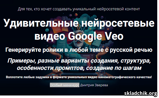 Удивительные нейросетевые видео Google Veo [Тариф Мини-курс по видео Veo] [Дмитрий Зверев]