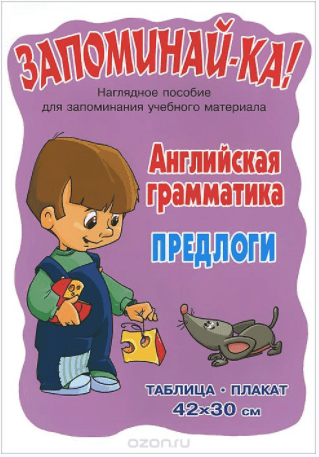 Английская грамматика. 5-9 классы. Предлоги. Таблица-плакат - Литера (2014)
