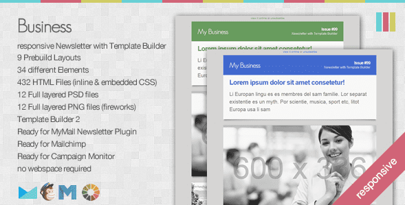 Шаблоны писем - Responsive Newsletter