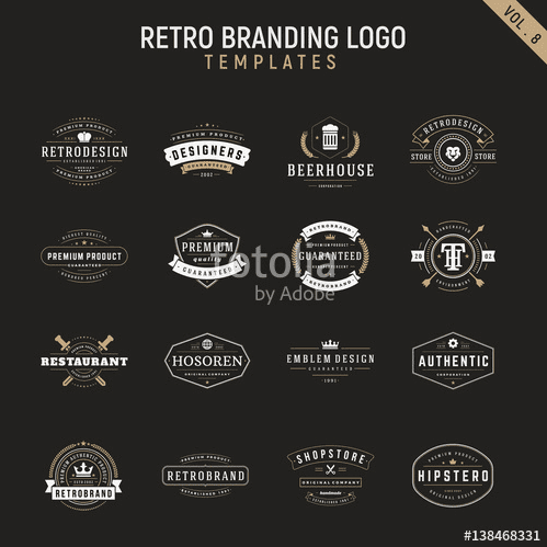 Retro vintage logo branding
