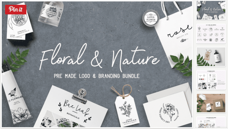 Floral logo and branding bundle (2017)