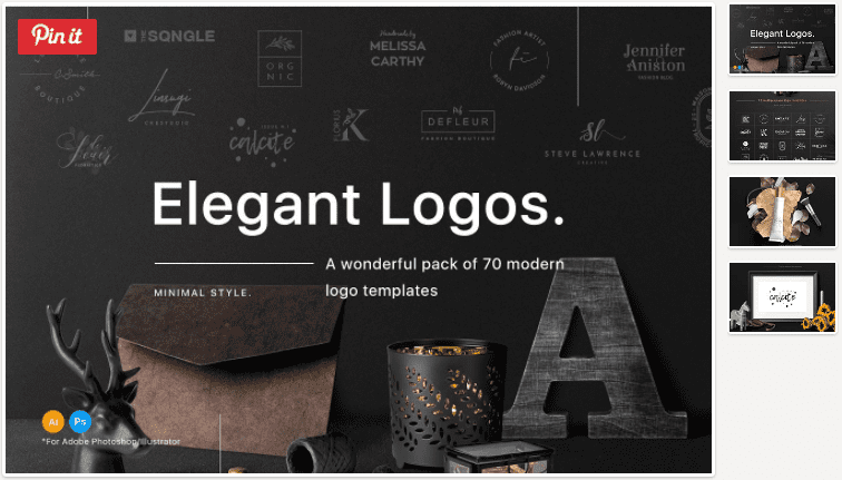 70 Elegant Logos (Extended License) (2017)