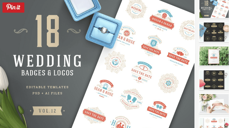 18 Wedding Logos and Badges vol 12 (2018)