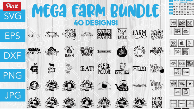 Farm SVG Bundle Cricut Silhouette (2018)