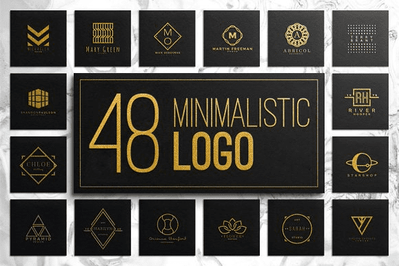 [Creativemarket] 48 Минималистичных логотипов (2017)