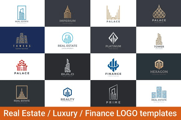 [Creativemarket] Real Estate Luxury Finance Logos (2018)