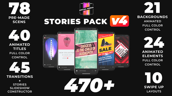 [Videohive] Анимированные шаблоны для Instagram Stories (2018)