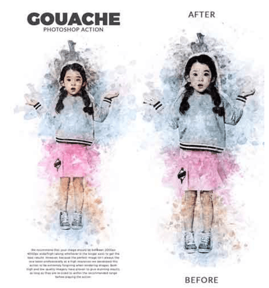 Gouache Photoshop Action (2017)