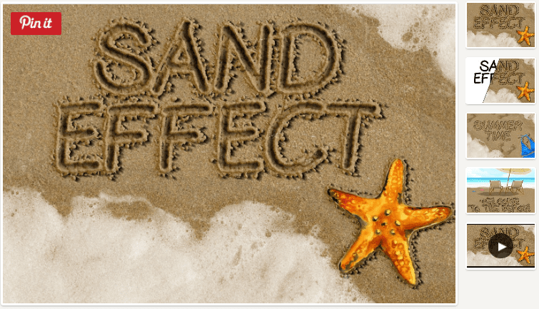 Sand Writing Photoshop Action (2017)